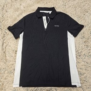 Calvin Klein Black And White Polo Medium